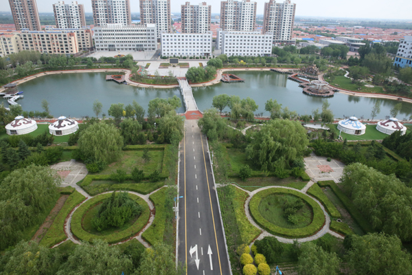 爱音湖鸟瞰图