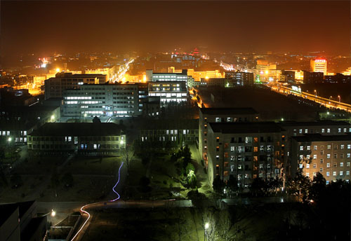 校园夜景