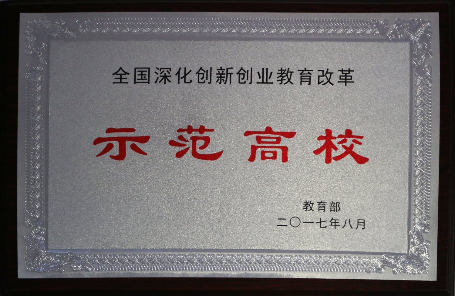 全国深化创新创业教育改革示范高校